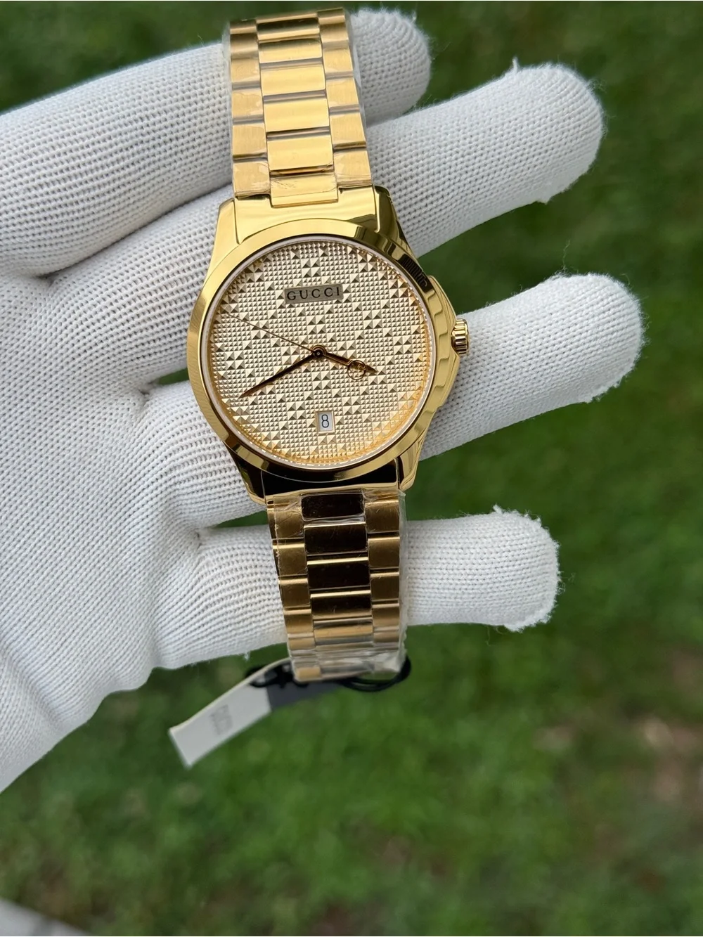 GUCCI G-Timeless Gold-Tone Stainless Steel Watch Mens